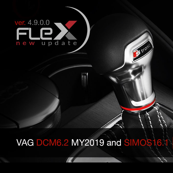 -OBD solutions for VAG group: Continental DQ500 as a FLEX exclusive, DCM6.2V ( MY2019 ) & Simos16.1